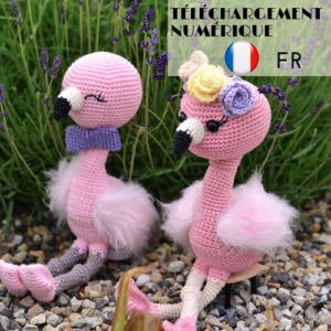 Flamant rose patron d un amigurumi au crochet , Easter decor , flamingo crochet pattern , Amigurumi flamingo pattern - LaCigogne design by Natalia Manfre