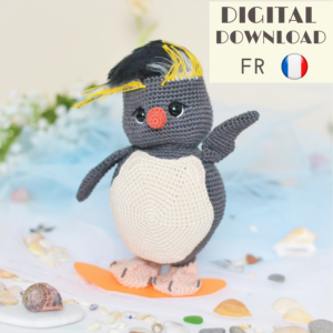 Pek le pingouin patron d un amigurumi au crochet par Natalia Manfré LaCigogne , amigurumi pattern , amigurumi penguin , crochet penguin